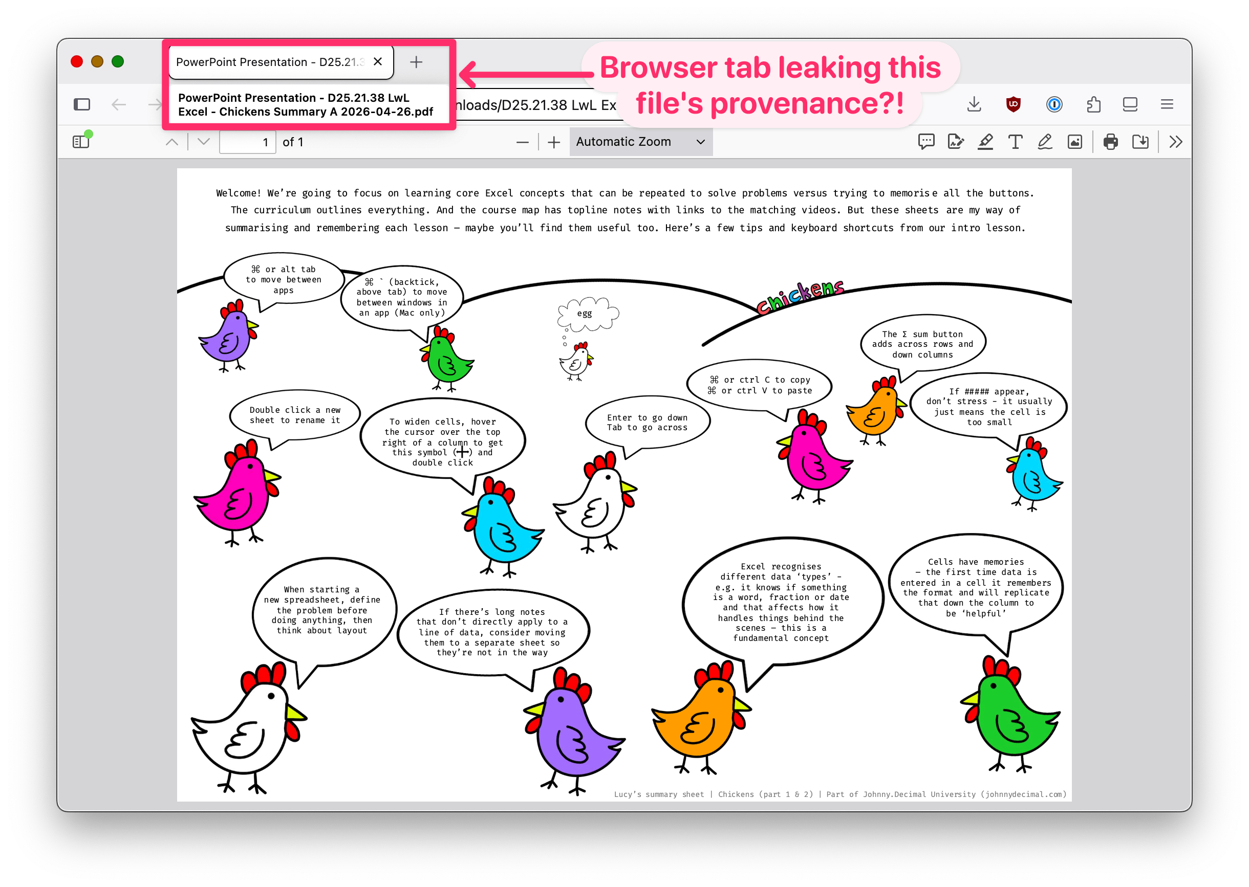 Screenshot of a Firefox tab which has a PDF open. The tab reveals the inner 'title' of the PDF, which in turn reveals Lucy's shame: that she created it in PowerPoint.