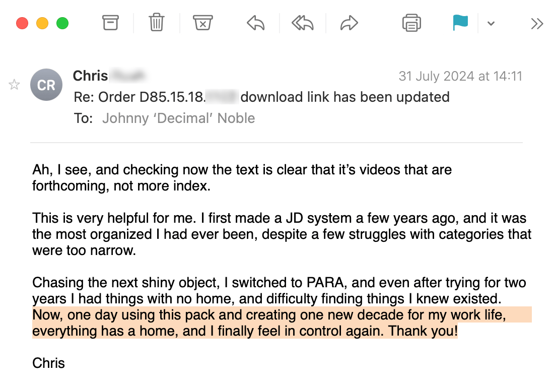 Testimonial from Chris.