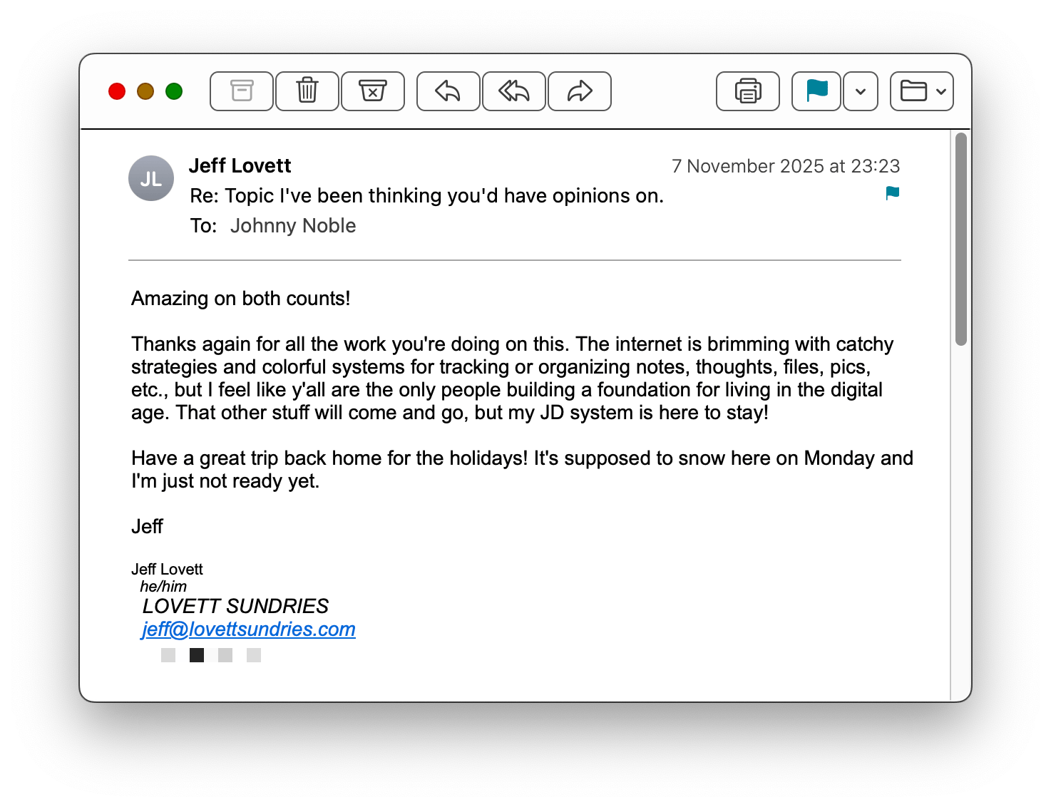 Testimonial from Jeff.