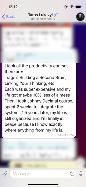 Testimonial from Taras.